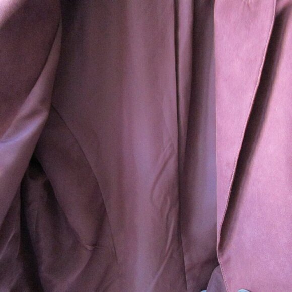Cold Water Creek women's size L, Maroon Ultra Suede jacket, long sleeves, lined - Picture 11 of 16